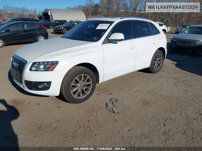 2010 Audi Q5 3.2 Premium VIN: WA1LKAFPXAA072539 Lot: 40809145