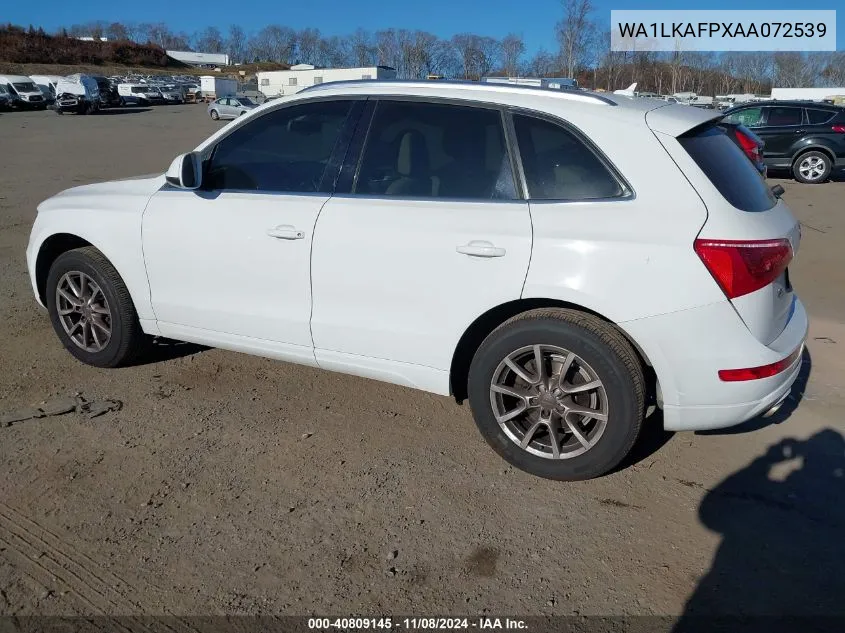 2010 Audi Q5 3.2 Premium VIN: WA1LKAFPXAA072539 Lot: 40809145