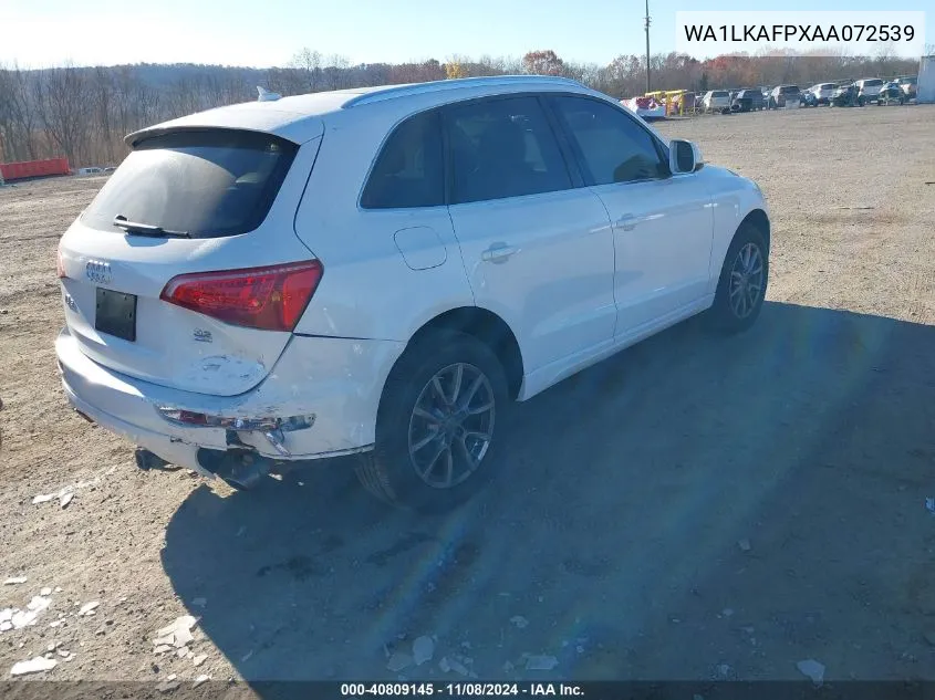 2010 Audi Q5 3.2 Premium VIN: WA1LKAFPXAA072539 Lot: 40809145