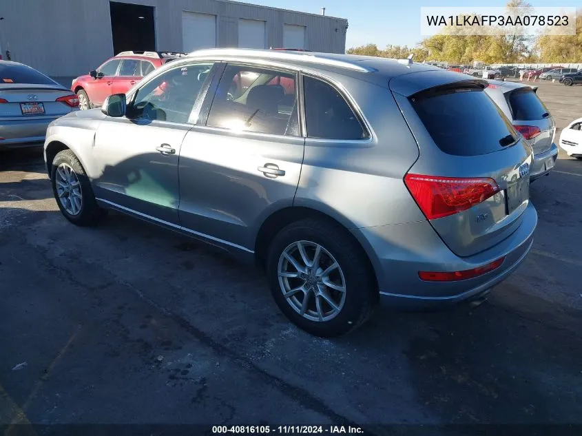 2010 Audi Q5 3.2 Premium VIN: WA1LKAFP3AA078523 Lot: 40816105