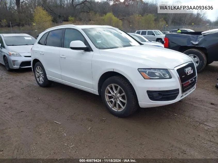 2010 Audi Q5 3.2 Premium VIN: WA1LKAFP3AA093636 Lot: 40879424