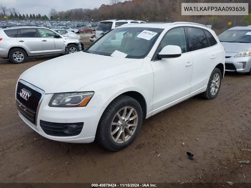 2010 Audi Q5 3.2 Premium VIN: WA1LKAFP3AA093636 Lot: 40879424