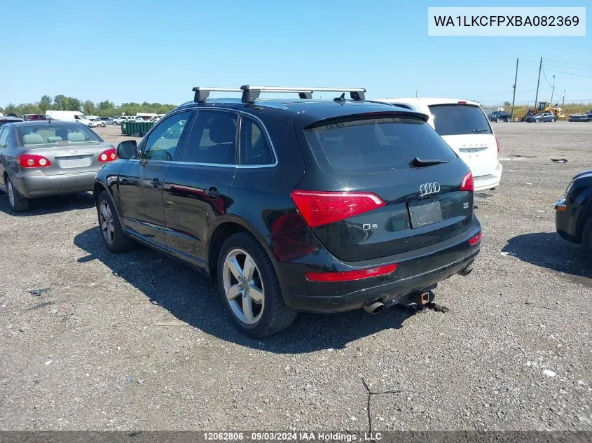 2011 Audi Q5 VIN: WA1LKCFPXBA082369 Lot: 12062806