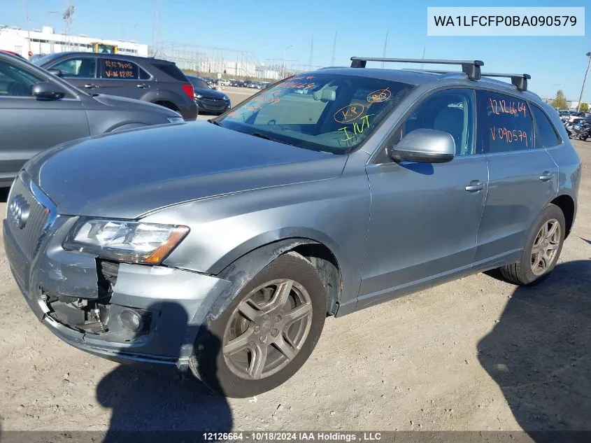 2011 Audi Q5 VIN: WA1LFCFP0BA090579 Lot: 12126664