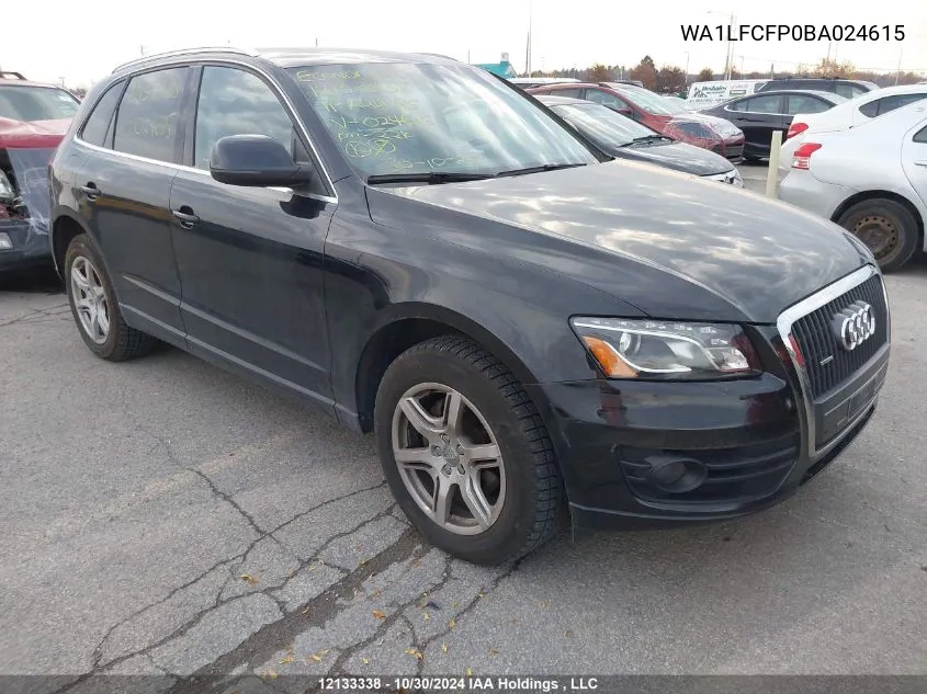 2011 Audi Q5 VIN: WA1LFCFP0BA024615 Lot: 12133338