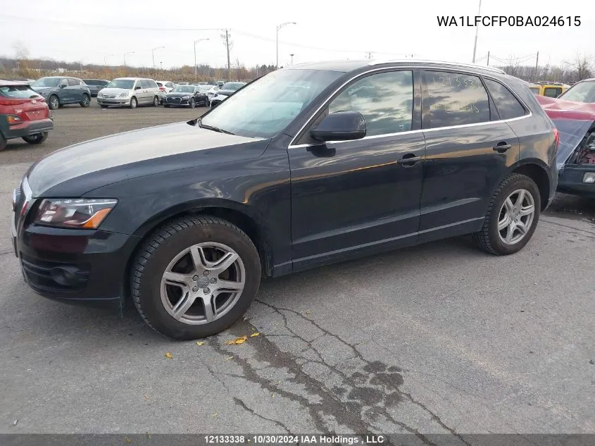 2011 Audi Q5 VIN: WA1LFCFP0BA024615 Lot: 12133338