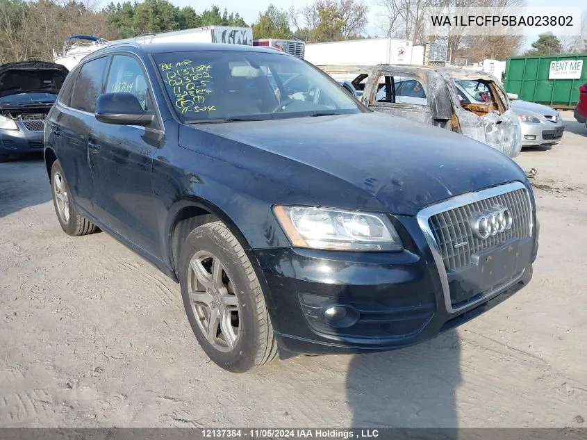 2011 Audi Q5 VIN: WA1LFCFP5BA023802 Lot: 12137384