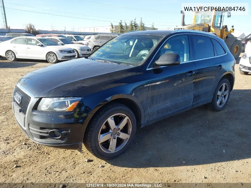 2011 Audi Q5 VIN: WA1VFCFP6BA084746 Lot: 12137418