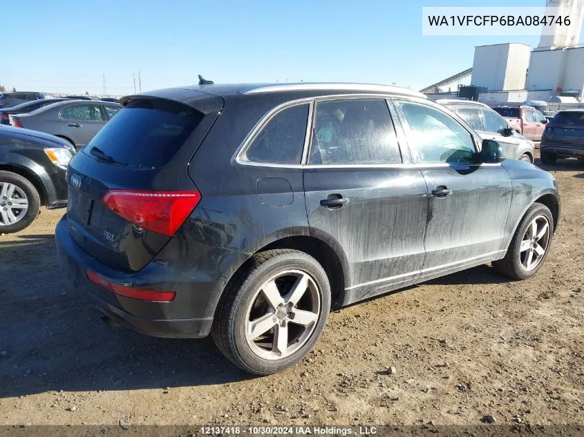 2011 Audi Q5 VIN: WA1VFCFP6BA084746 Lot: 12137418