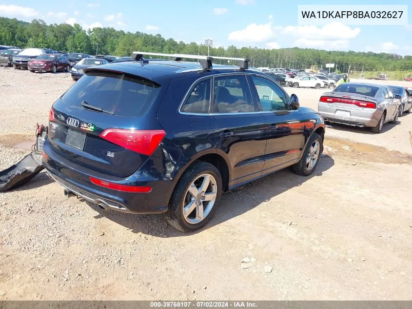 2011 Audi Q5 3.2 Premium Plus VIN: WA1DKAFP8BA032627 Lot: 39768107