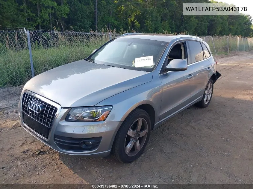 WA1LFAFP5BA043178 2011 Audi Q5 2.0T Premium