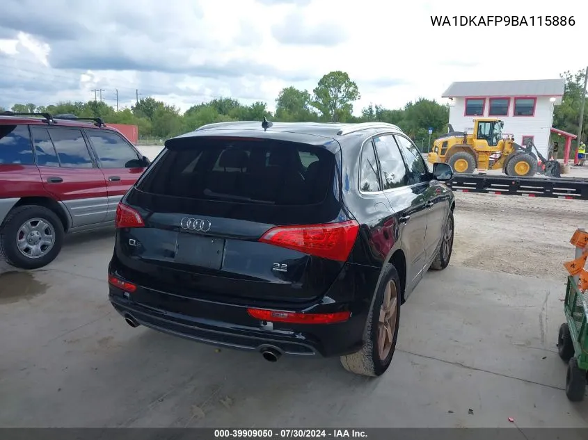 2011 Audi Q5 3.2 Premium Plus VIN: WA1DKAFP9BA115886 Lot: 39909050