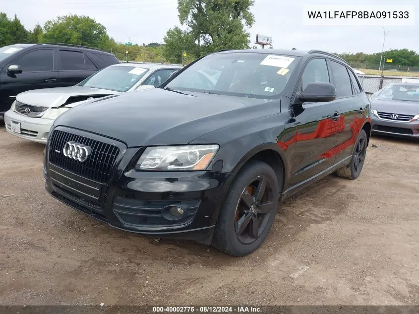 2011 Audi Q5 2.0T Premium VIN: WA1LFAFP8BA091533 Lot: 40002775