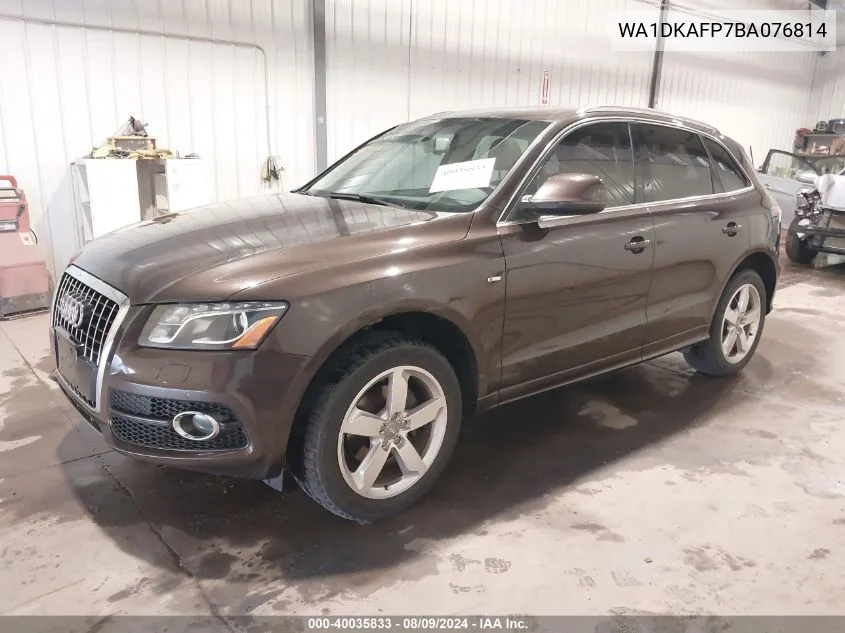 2011 Audi Q5 3.2 Premium Plus VIN: WA1DKAFP7BA076814 Lot: 40035833