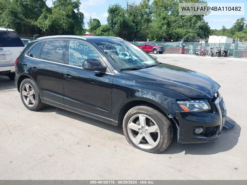 2011 Audi Q5 2.0T Premium VIN: WA1LFAFP4BA110482 Lot: 40150175