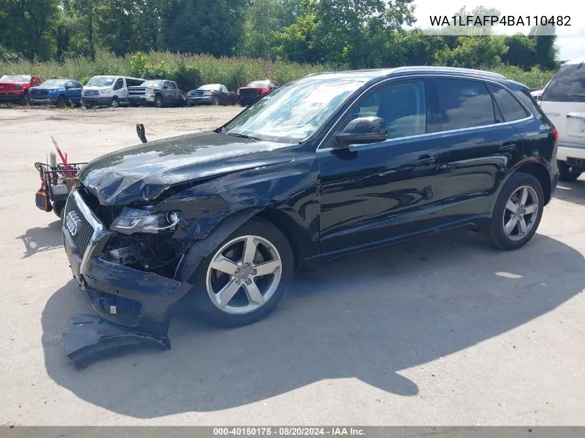 2011 Audi Q5 2.0T Premium VIN: WA1LFAFP4BA110482 Lot: 40150175