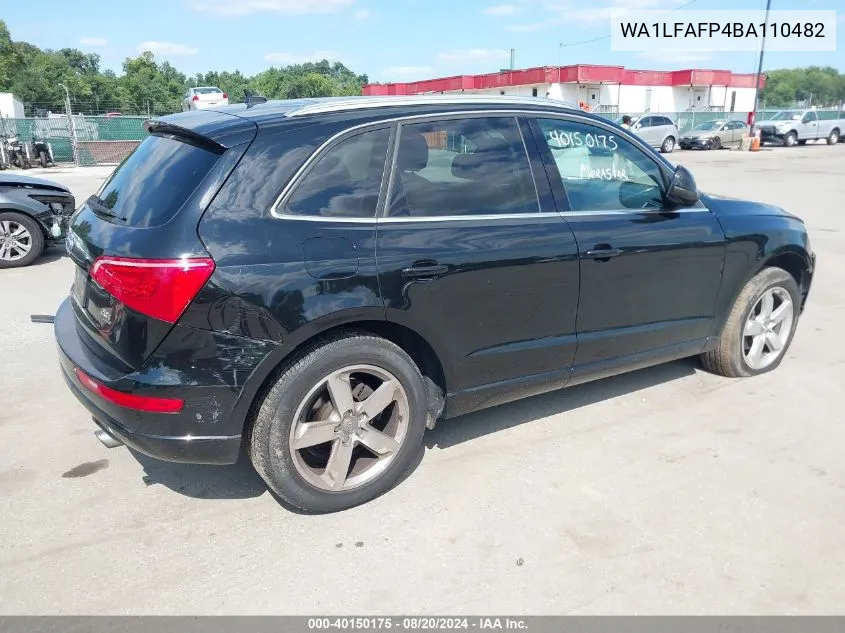 2011 Audi Q5 2.0T Premium VIN: WA1LFAFP4BA110482 Lot: 40150175