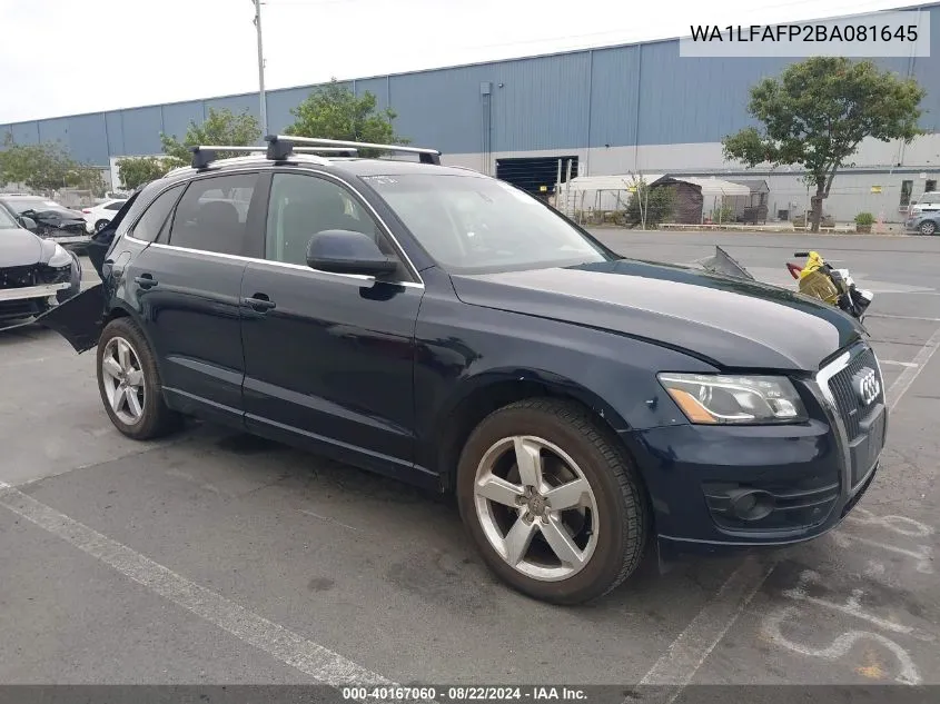 WA1LFAFP2BA081645 2011 Audi Q5 2.0T Premium