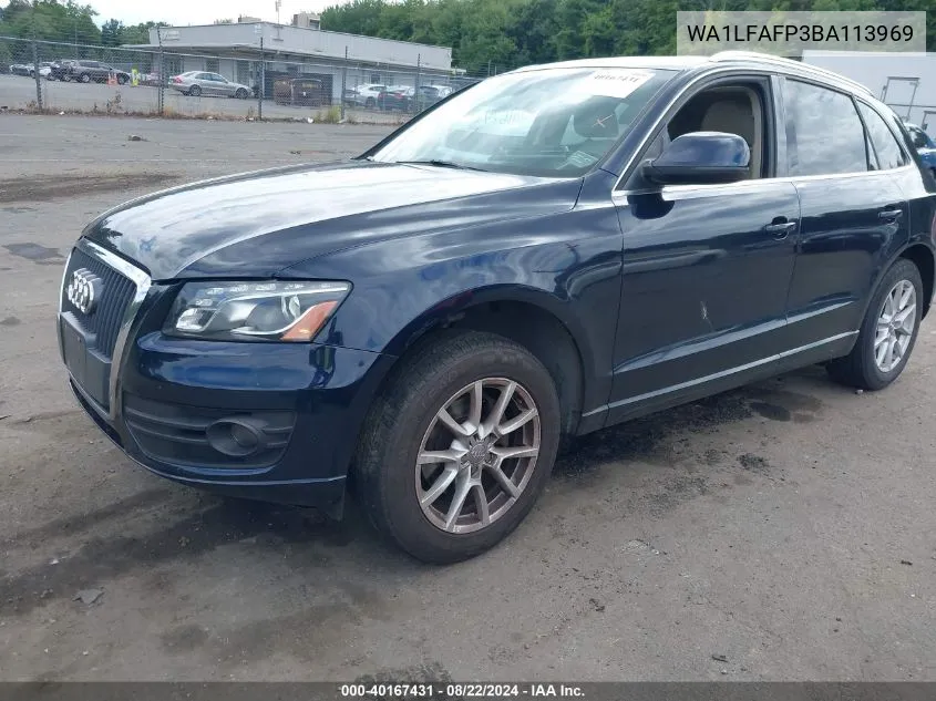 2011 Audi Q5 2.0T Premium VIN: WA1LFAFP3BA113969 Lot: 40167431