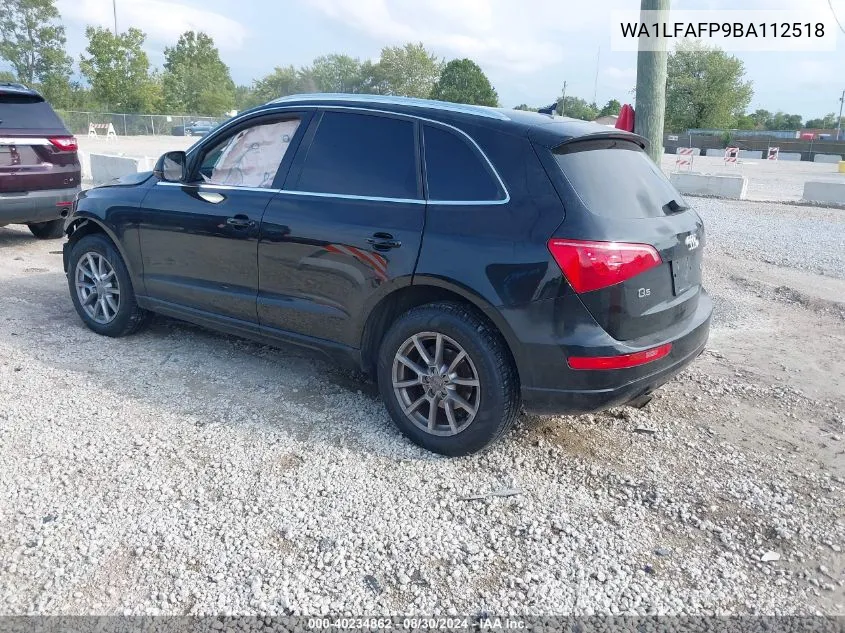 WA1LFAFP9BA112518 2011 Audi Q5 2.0T Premium