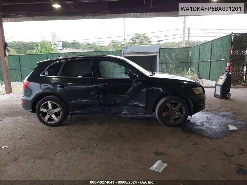 2011 Audi Q5 Premium Plus VIN: WA1DKAFP5BA091201 Lot: 40274841