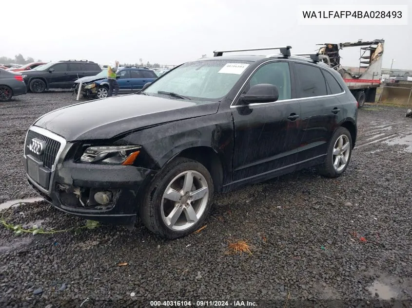 2011 Audi Q5 2.0T Premium VIN: WA1LFAFP4BA028493 Lot: 40316104