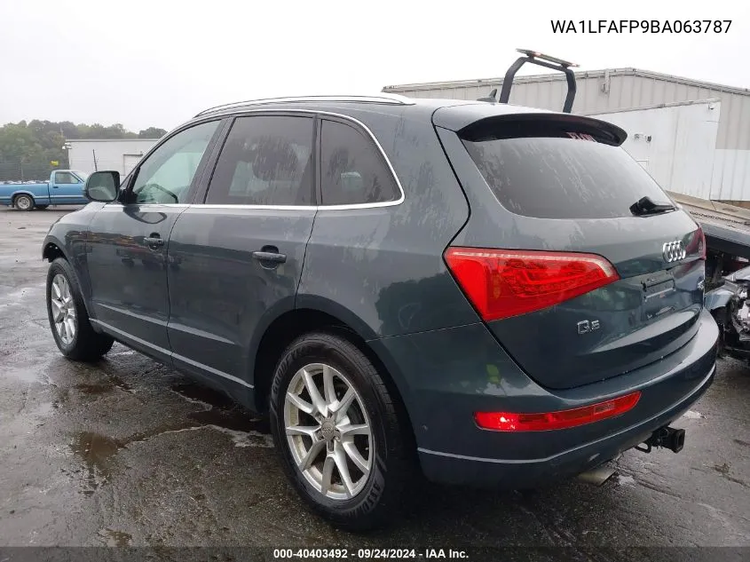 2011 Audi Q5 2.0T Premium VIN: WA1LFAFP9BA063787 Lot: 40403492