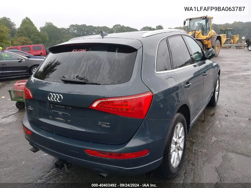 WA1LFAFP9BA063787 2011 Audi Q5 2.0T Premium