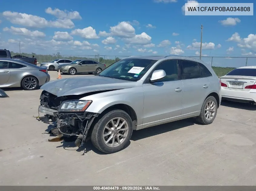 2011 Audi Q5 2.0T Premium VIN: WA1CFAFP0BA034808 Lot: 40404479