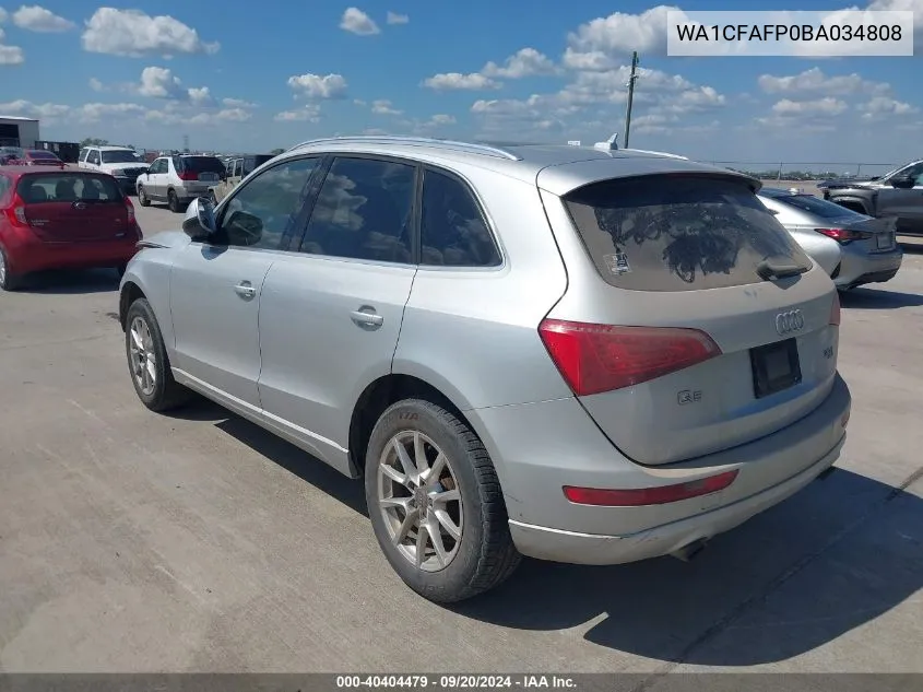 2011 Audi Q5 2.0T Premium VIN: WA1CFAFP0BA034808 Lot: 40404479