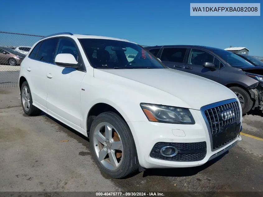 2011 Audi Q5 3.2 Premium Plus VIN: WA1DKAFPXBA082008 Lot: 40475777