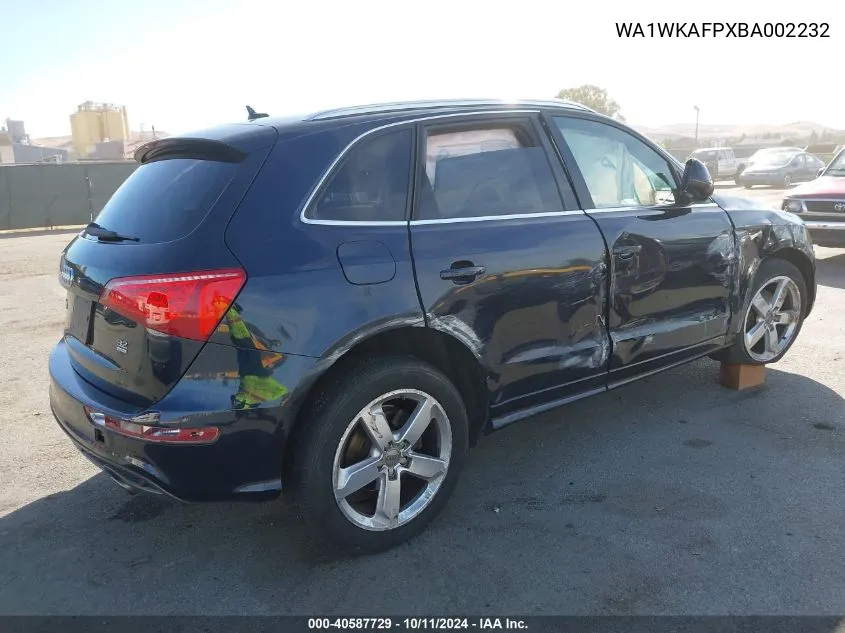 2011 Audi Q5 3.2 Premium Plus VIN: WA1WKAFPXBA002232 Lot: 40587729