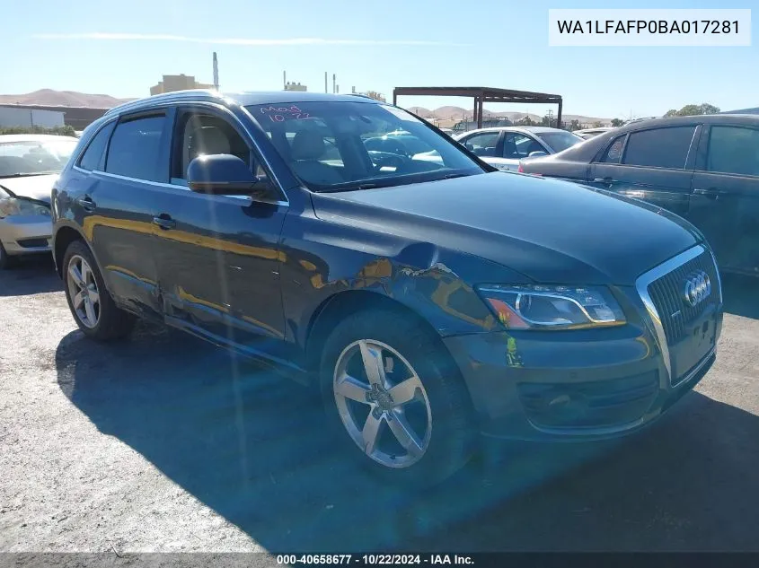 WA1LFAFP0BA017281 2011 Audi Q5 2.0T Premium