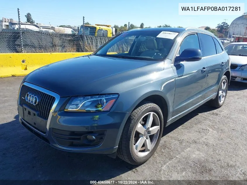 WA1LFAFP0BA017281 2011 Audi Q5 2.0T Premium