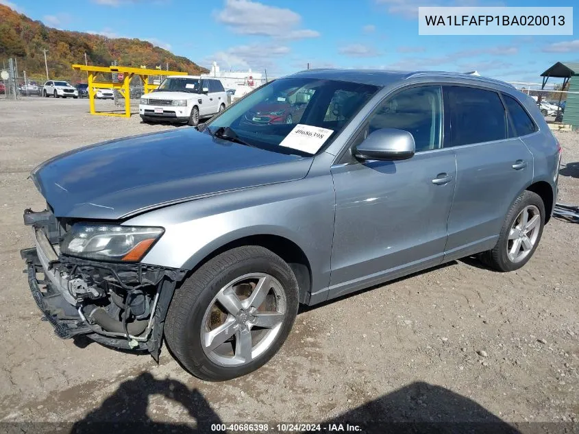 2011 Audi Q5 2.0T Premium VIN: WA1LFAFP1BA020013 Lot: 40686398