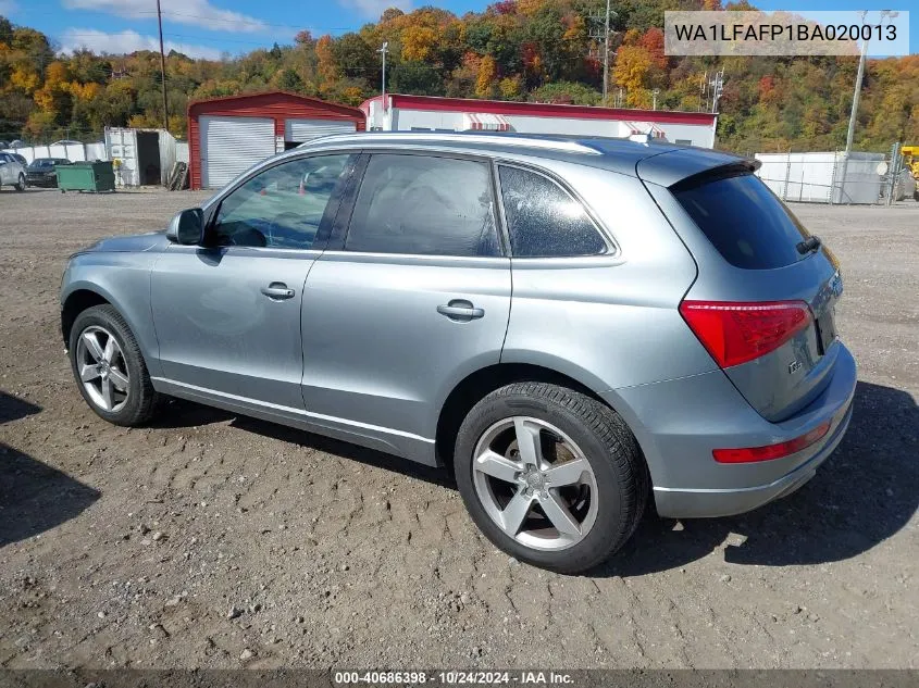 2011 Audi Q5 2.0T Premium VIN: WA1LFAFP1BA020013 Lot: 40686398