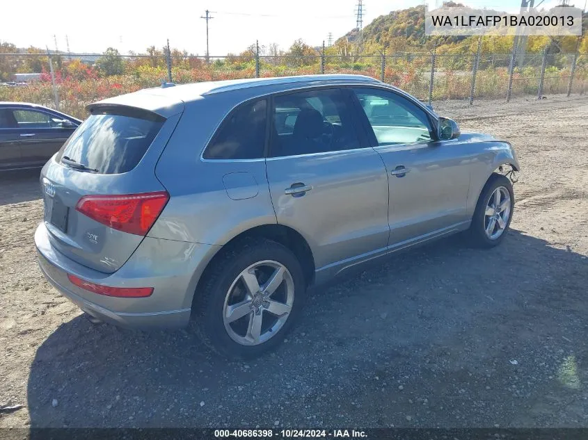 2011 Audi Q5 2.0T Premium VIN: WA1LFAFP1BA020013 Lot: 40686398