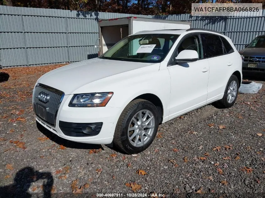 2011 Audi Q5 2.0T Premium VIN: WA1CFAFP8BA066826 Lot: 40697911