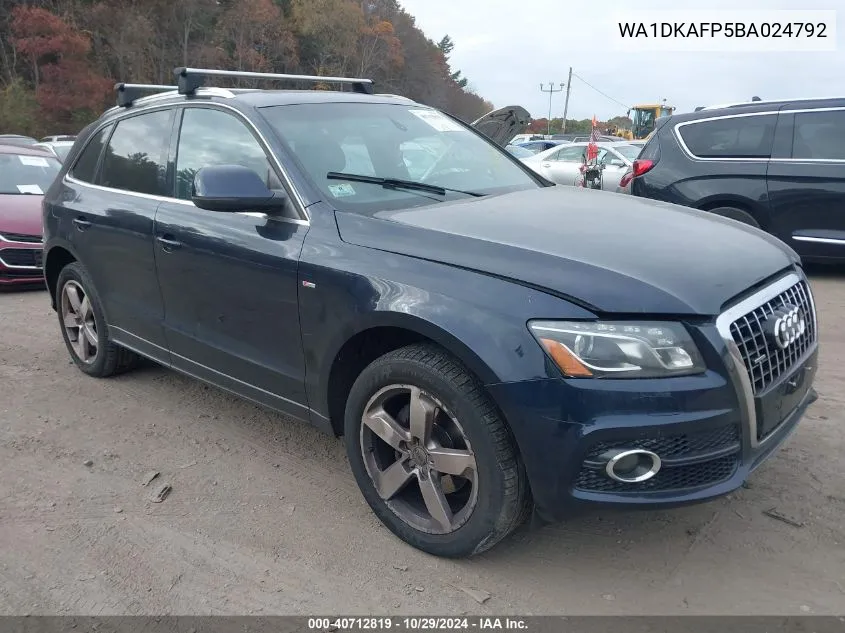 2011 Audi Q5 3.2 Premium Plus VIN: WA1DKAFP5BA024792 Lot: 40712819