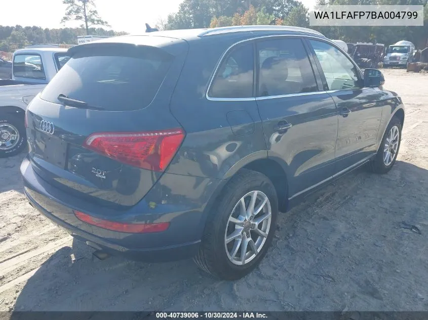 2011 Audi Q5 2.0T Premium VIN: WA1LFAFP7BA004799 Lot: 40739006