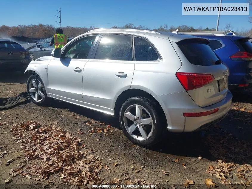 2011 Audi Q5 3.2 Premium Plus VIN: WA1WKAFP1BA028413 Lot: 40800398