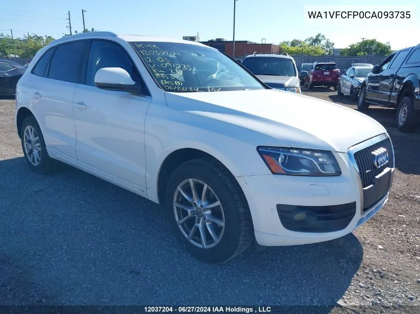 WA1VFCFP0CA093735 2012 Audi Q5