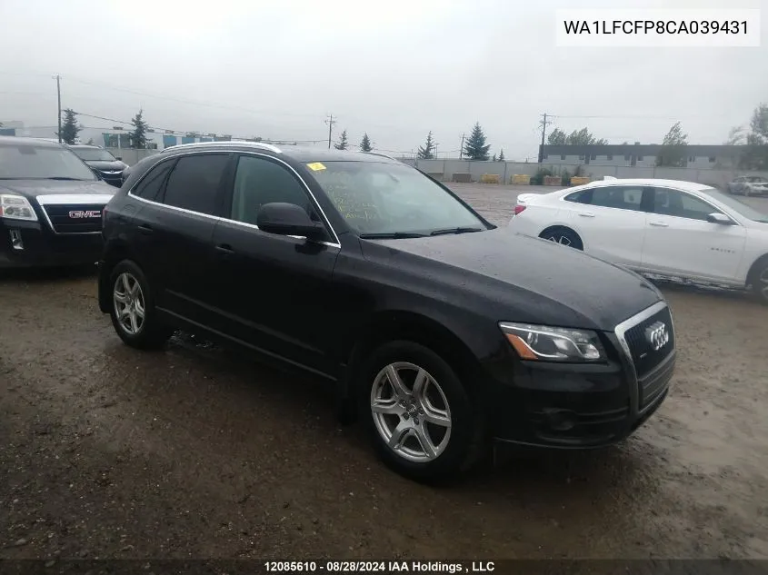 2012 Audi Q5 VIN: WA1LFCFP8CA039431 Lot: 12085610