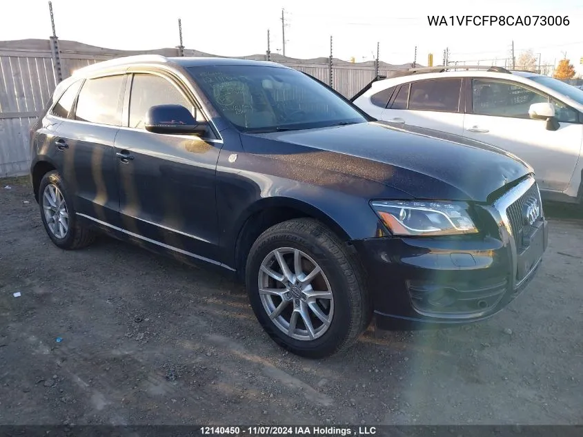 2012 Audi Q5 VIN: WA1VFCFP8CA073006 Lot: 12140450