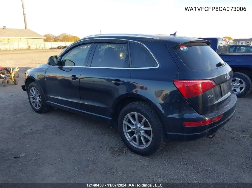 2012 Audi Q5 VIN: WA1VFCFP8CA073006 Lot: 12140450