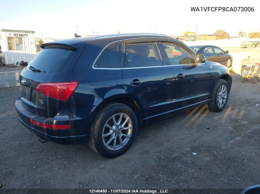 2012 Audi Q5 VIN: WA1VFCFP8CA073006 Lot: 12140450