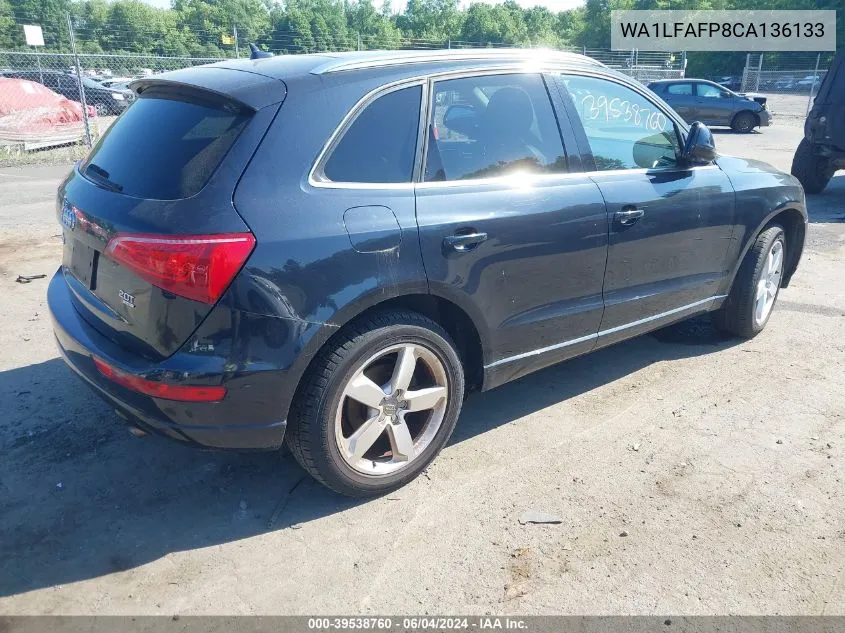 2012 Audi Q5 2.0T Premium VIN: WA1LFAFP8CA136133 Lot: 39538760