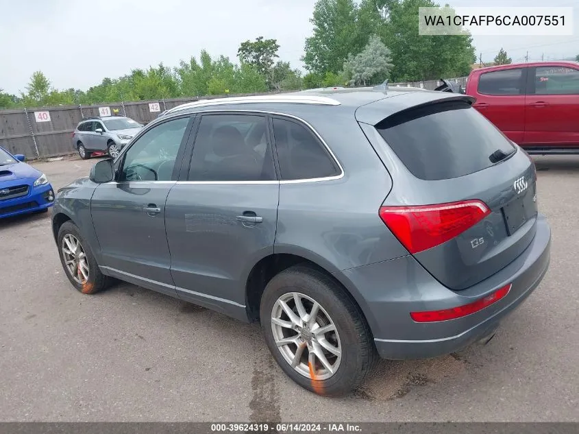 WA1CFAFP6CA007551 2012 Audi Q5 2.0T Premium