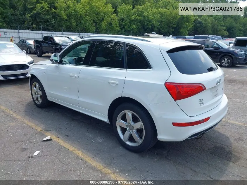 2012 Audi Q5 3.2 Premium VIN: WA1WKAFP3CA021786 Lot: 39986296