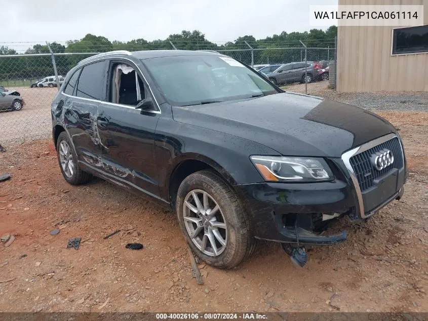 2012 Audi Q5 2.0T Premium VIN: WA1LFAFP1CA061114 Lot: 40026106